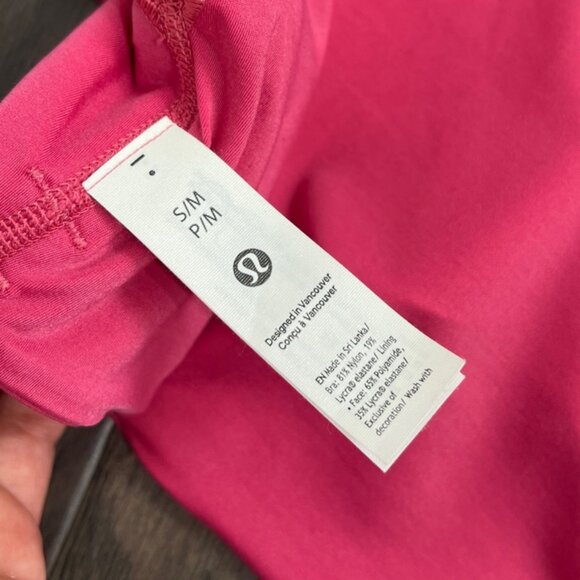 Lululemon NWT Bend This Scoop and Square Bra Raspberry Coulis - Picture 6 of 7